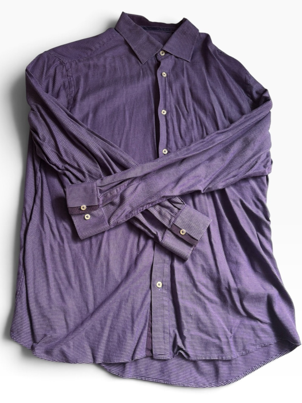 Men's Purple Dress Shirt — Classic Long-Sleeve Button-Up